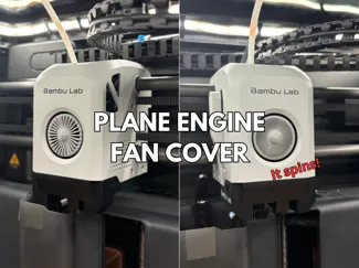 Spinning Plane Engine Toolhead Fan Cover for P1/X1