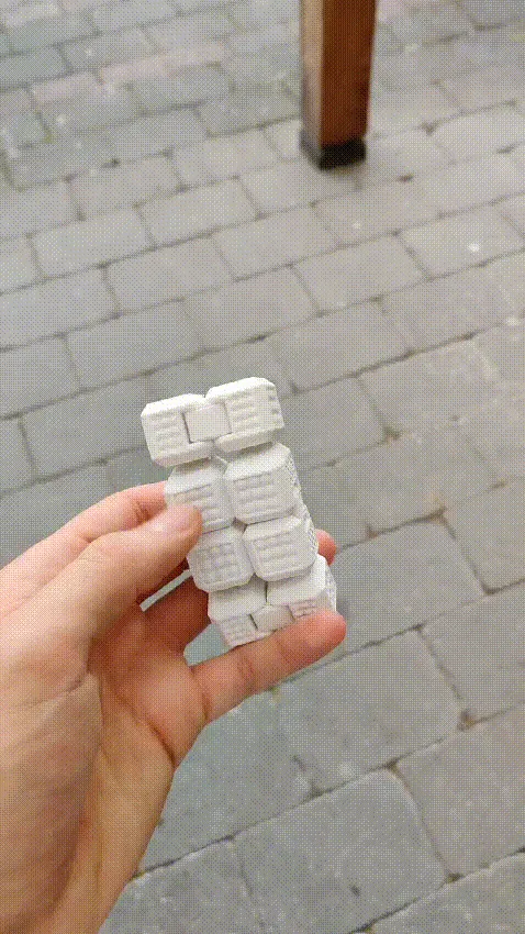 Textured Infinity Cube Fidget - Free 3D Print Model - MakerWorld