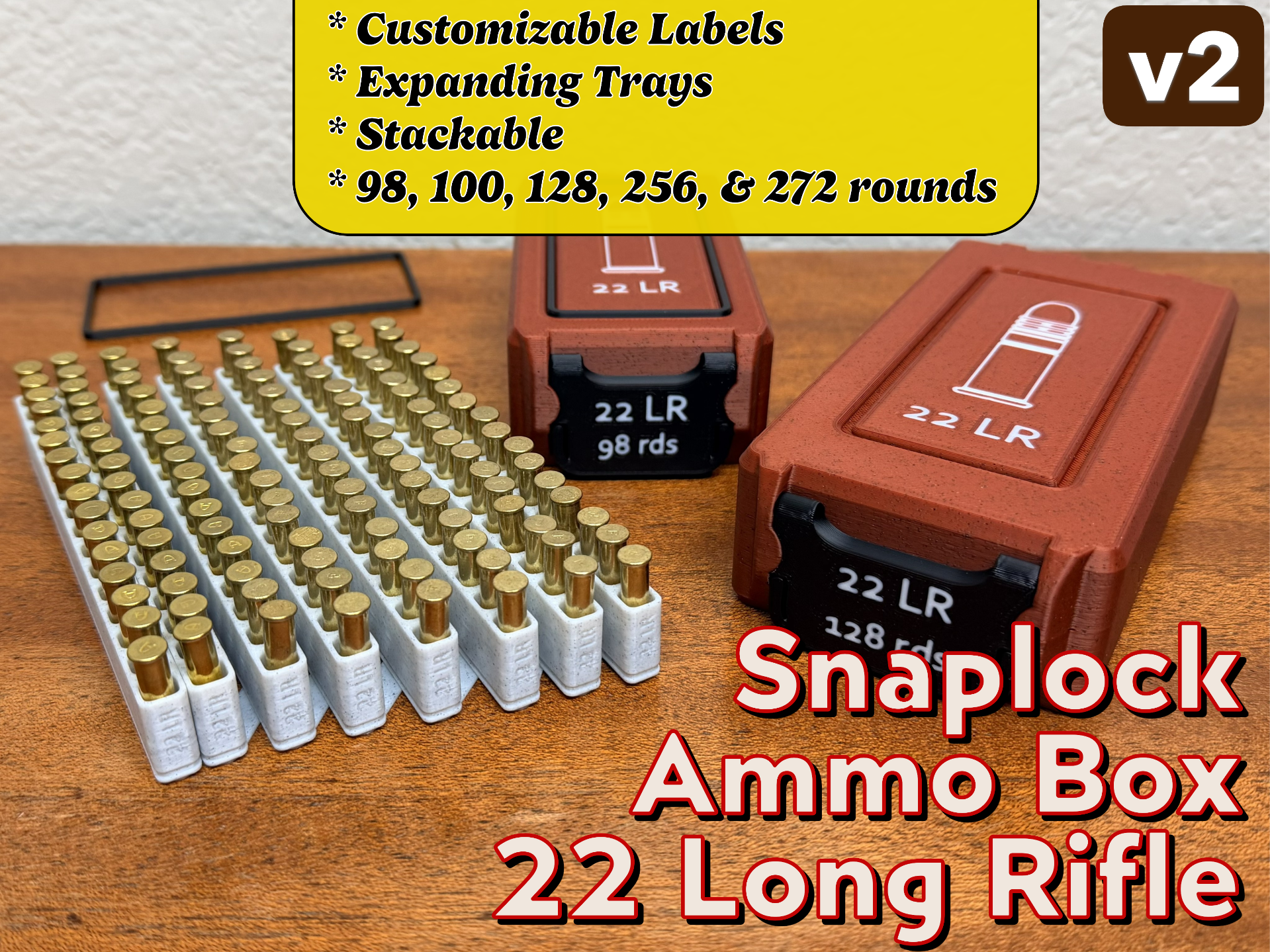 Snaplock 22LR Ammo Box + Expanding Tray