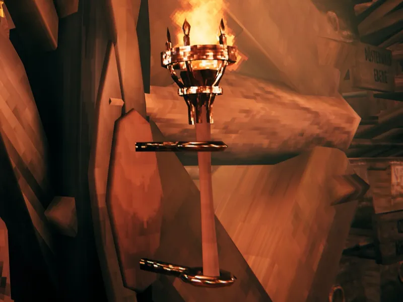 Valheim Copper-Wall-Torch 1:1 life-size
