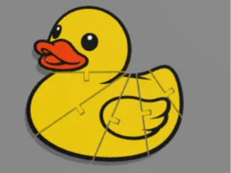 Flexible duck fidget toy
