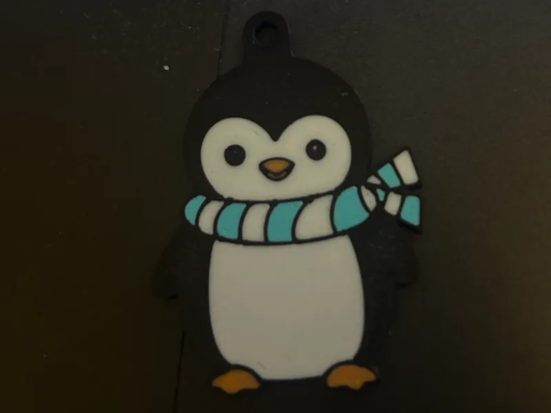 Cute pengiun with scarf