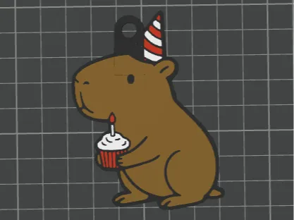 Llavero para cumpleaños de capibara