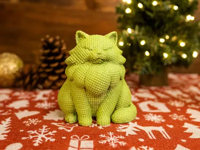 Cozy Knitted Chonky Cat