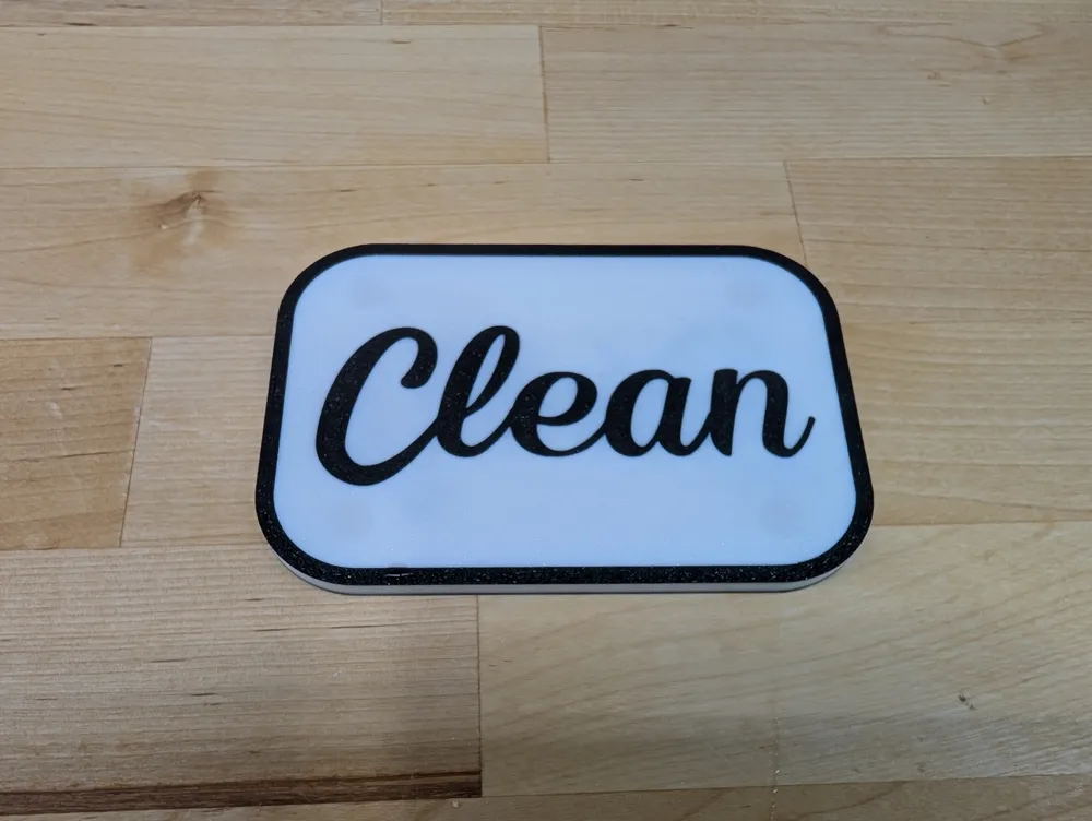 Dishwasher Status Sign - Magnetic - Free 3D Print Model - MakerWorld