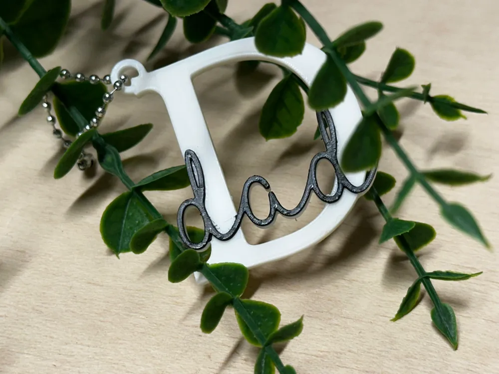 D for Dad Keychain * Fathers - Free 3D Print Model - MakerWorld