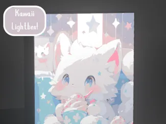 Kawaii Kitty Boba Lightbox
