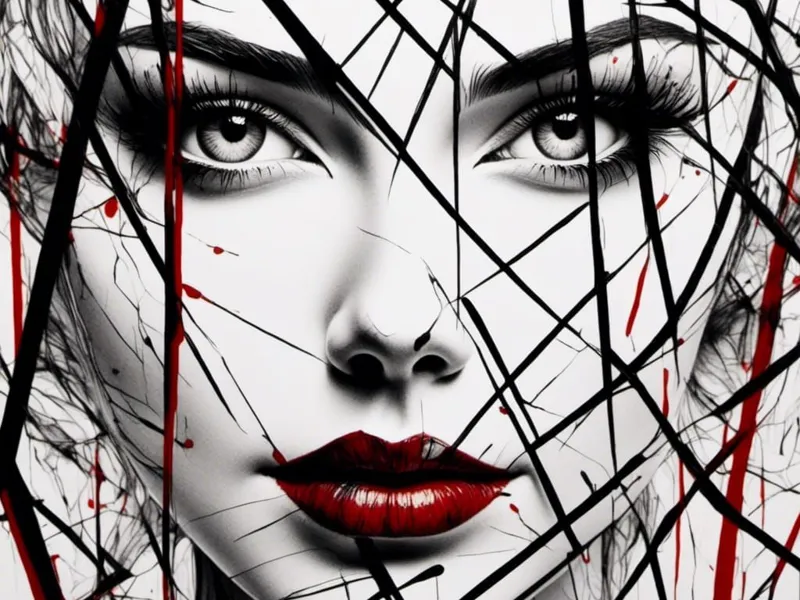 Woman with red lips Hueforge