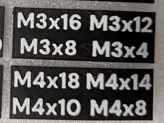 Label for Small Parts Storage Box