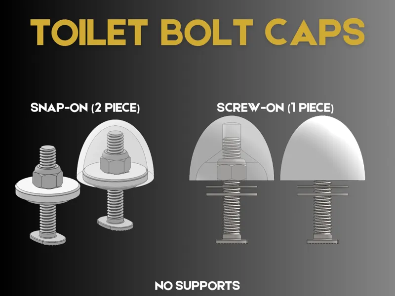 Toilet Bolt Caps (Covers) with extra height