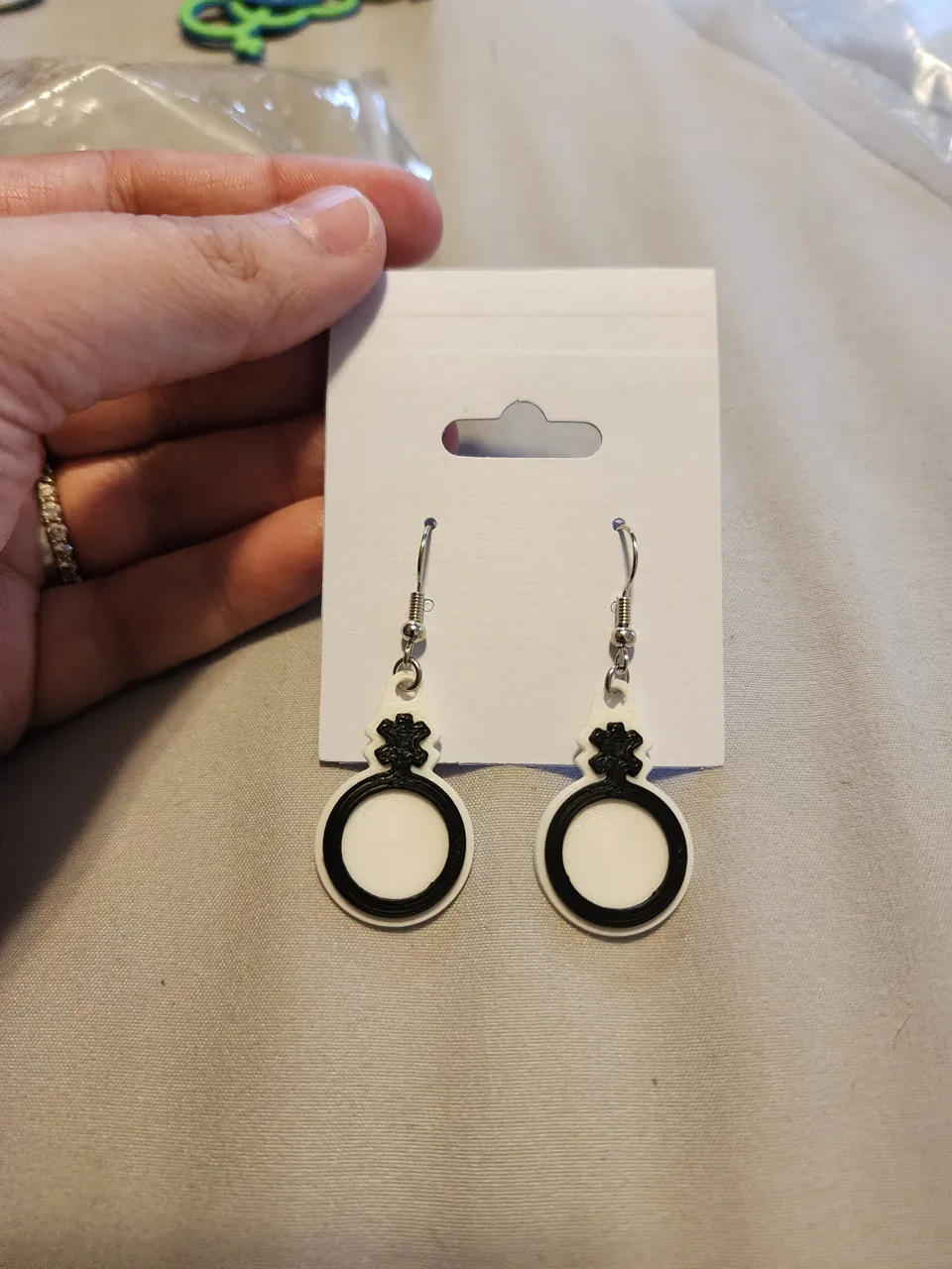 Non-Binary Pride Symbol Earrings view 2