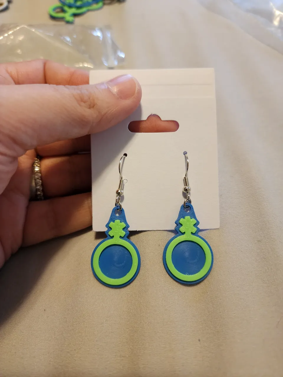 Non-Binary Pride Symbol Earrings view 3