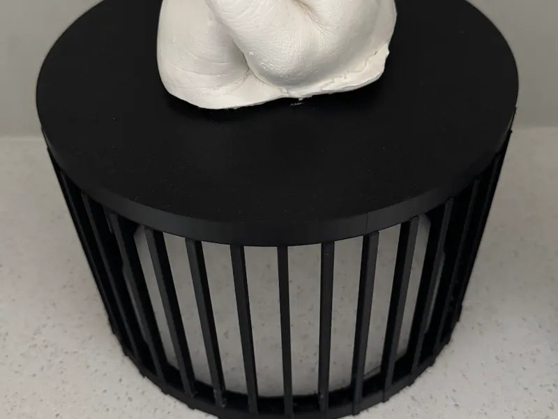 Modern Circular Slatted Stand