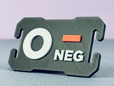 Tactical Molle Buckle with Blood Type O- Negative