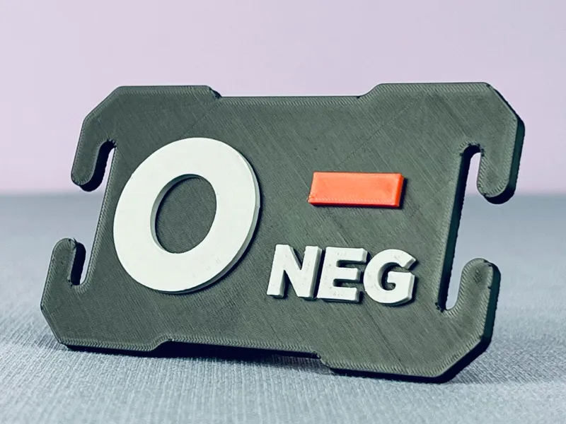 Tactical Molle Buckle with Blood Type O- Negative