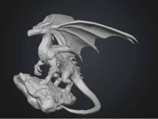 The Zenith Sentinel: Perched Dragon Miniature