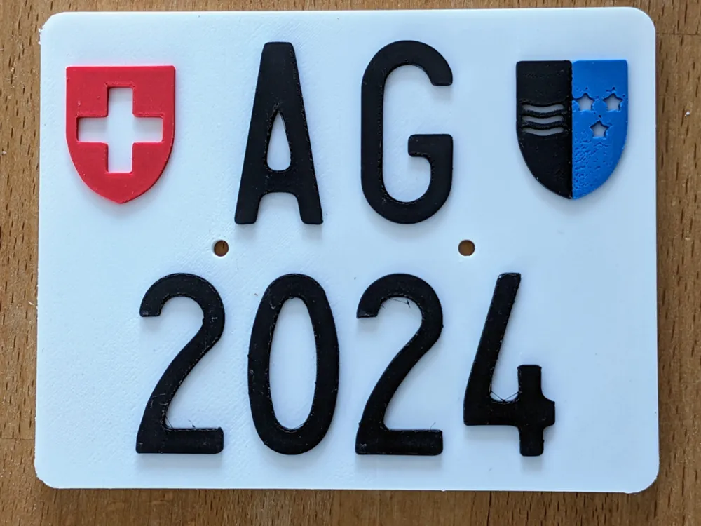 License Plate AG 2024 by user_893628421 MakerWorld