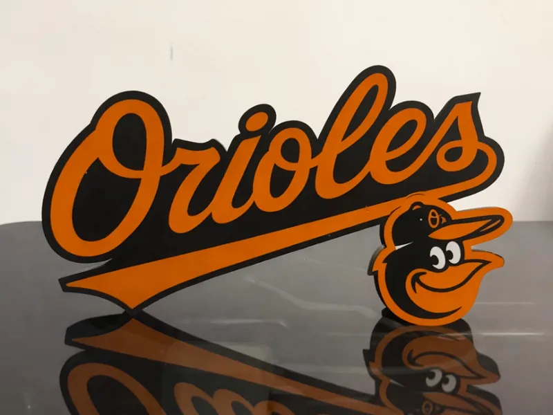 Baltimore Orioles Script logo decor