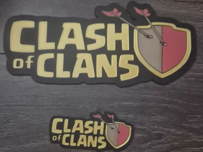 Clash of clans decor sign 4 color