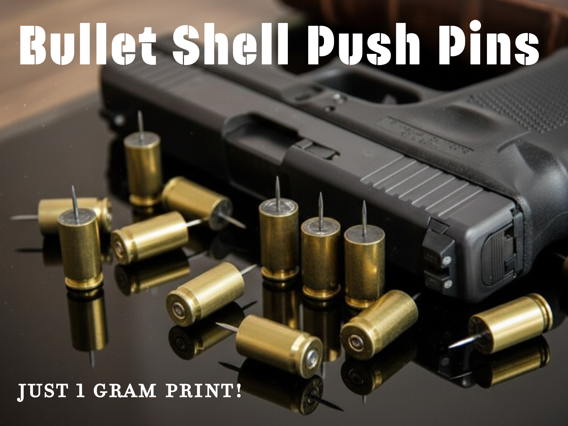 Bullet Casing Push Pin/ Thumb Tack