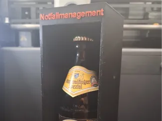 Geschenk Bier Notfallmanagement Bierflasche 0,5L