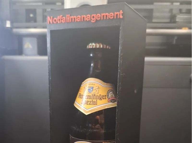Geschenk Bier Notfallmanagement Bierflasche 0,5L