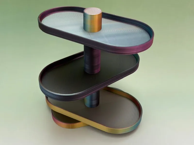 Oval tray etagere MID