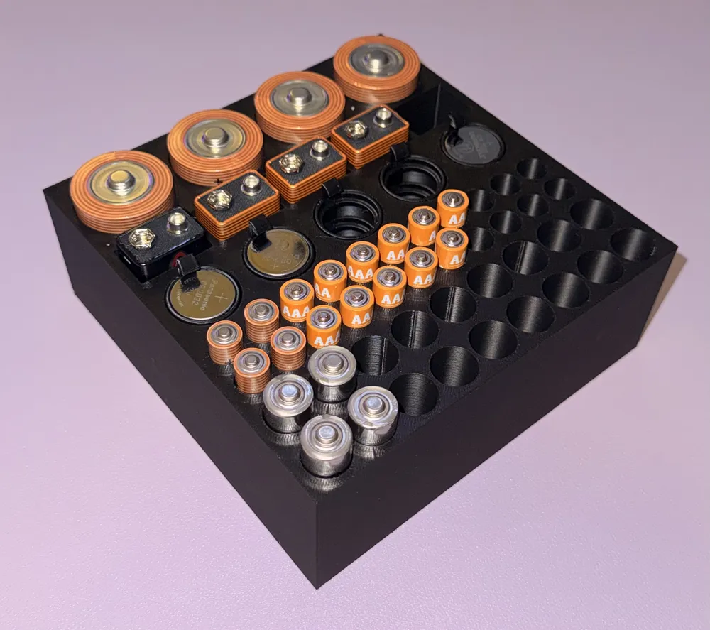 Battery Storage Container - Free 3D Print Model - MakerWorld
