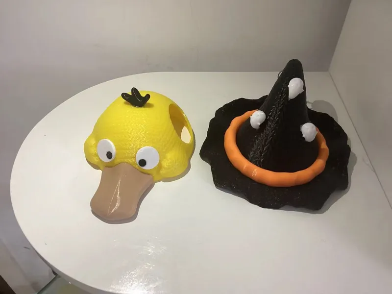 针织可达鸭帽