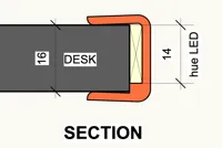 16mm DESK x8 CLIPS - 0.2mm layer, 3 walls,