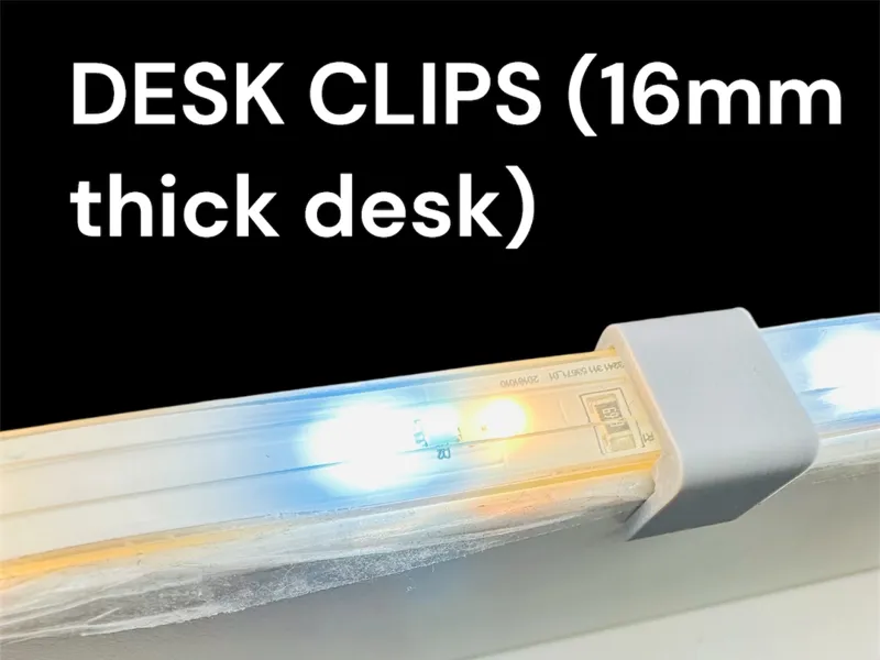 Hue LED Desk Clips (16mm thick desk)