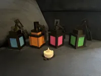 Coloured Unit + Chain + Tea Light Holder + Creeper Windows