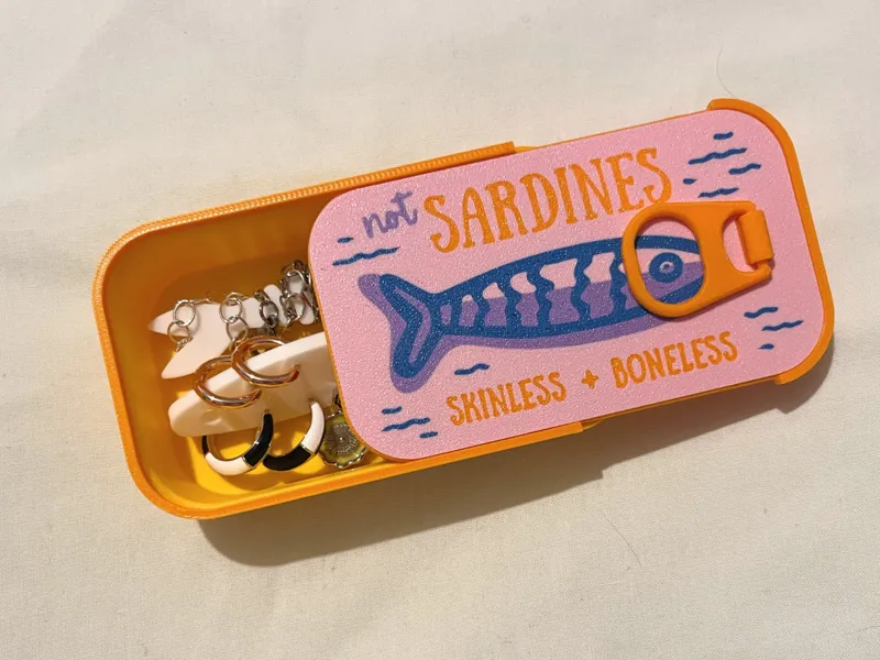 Sardines Jewellery Box Travel Case