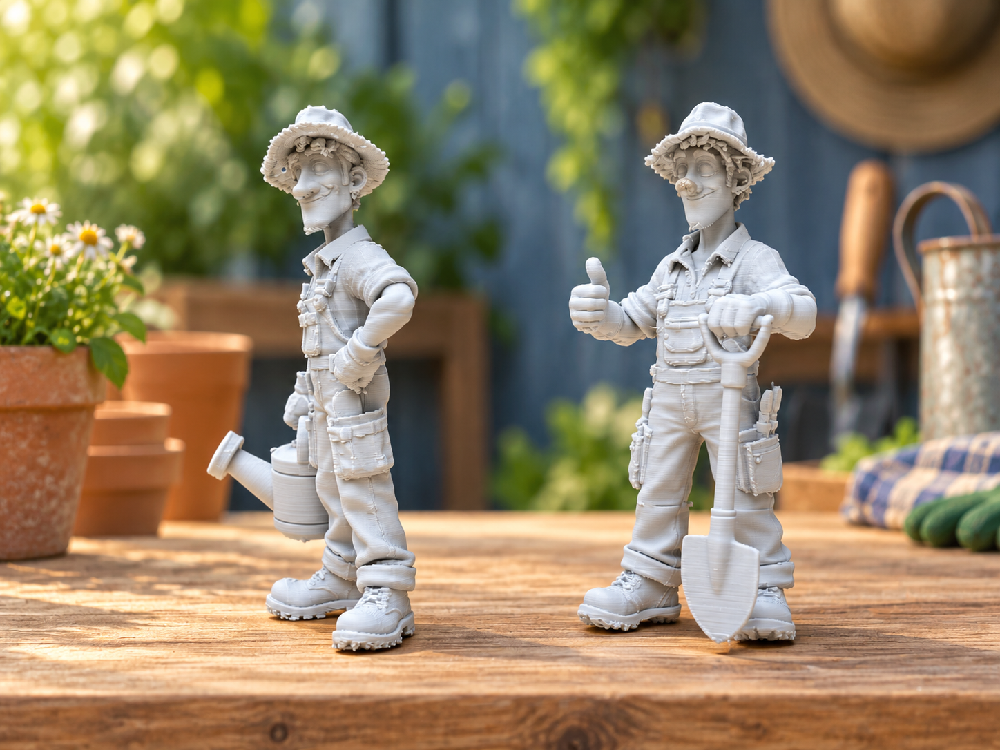 Funny Gardeners – 2 Figure Set 3D model