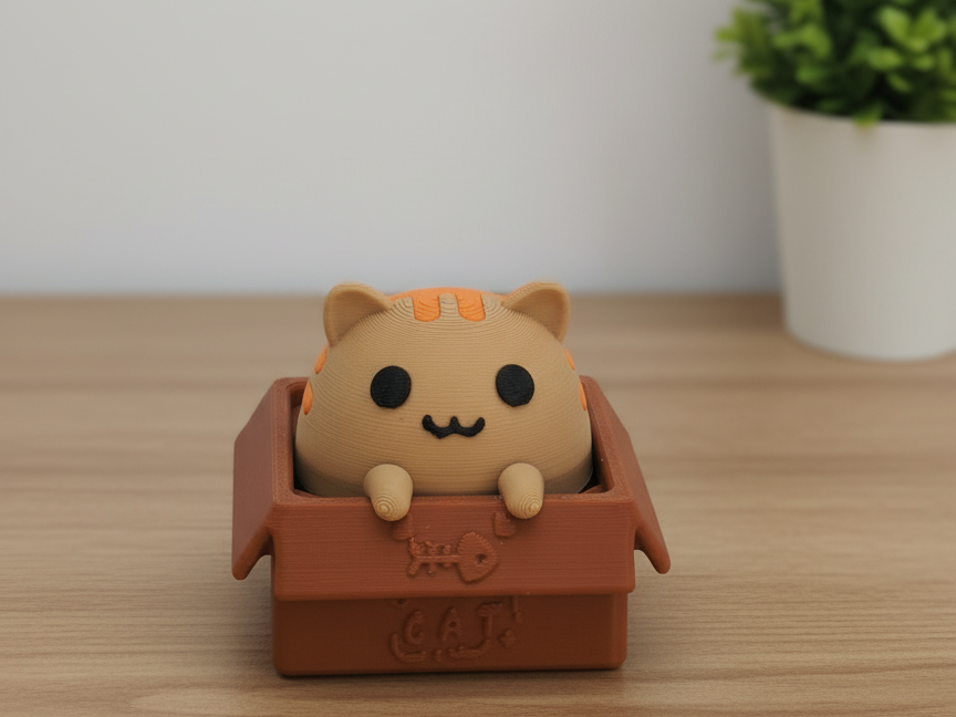 Miniatura 4 do modelo 3D 解压箱庭猫猫