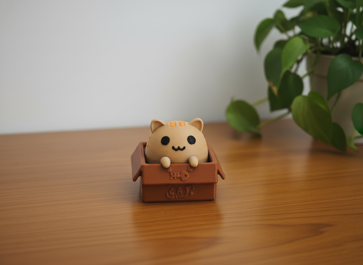 Miniatura 1 do modelo 3D 解压箱庭猫猫