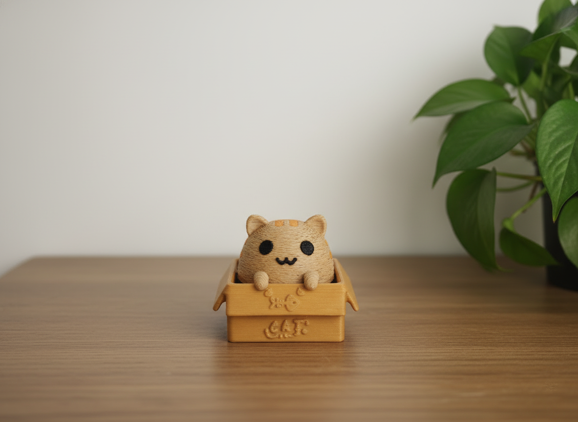 Miniatura 2 do modelo 3D 解压箱庭猫猫