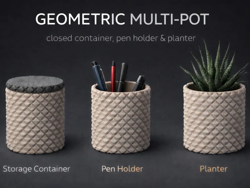 GEOMETRIC MULTI-POT Organizer, Container, Planter