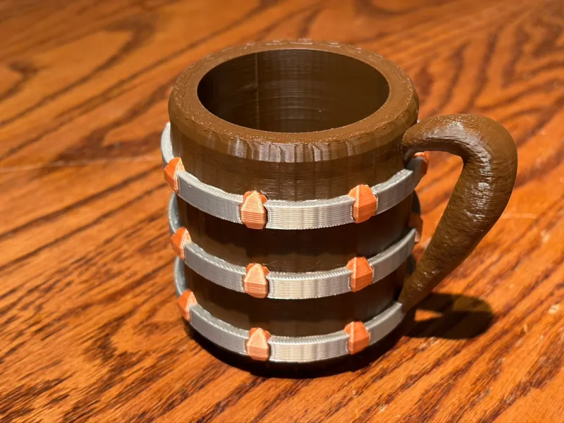 Barrel-style Wooden Mug