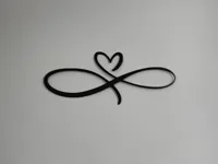 Symbole cœur infini - déco murale minimaliste — photo 2