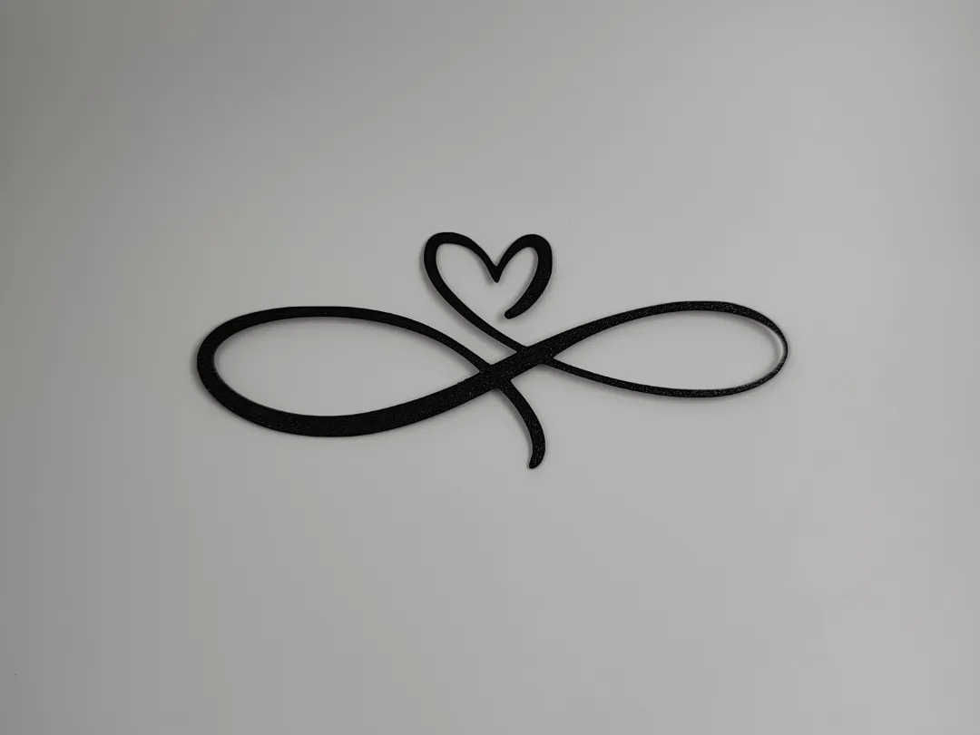 Symbole cœur infini - déco murale minimaliste