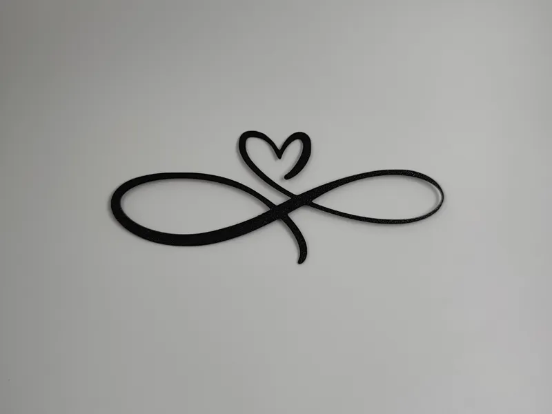 Infinity Heart Symbol – Minimalist Wall Art