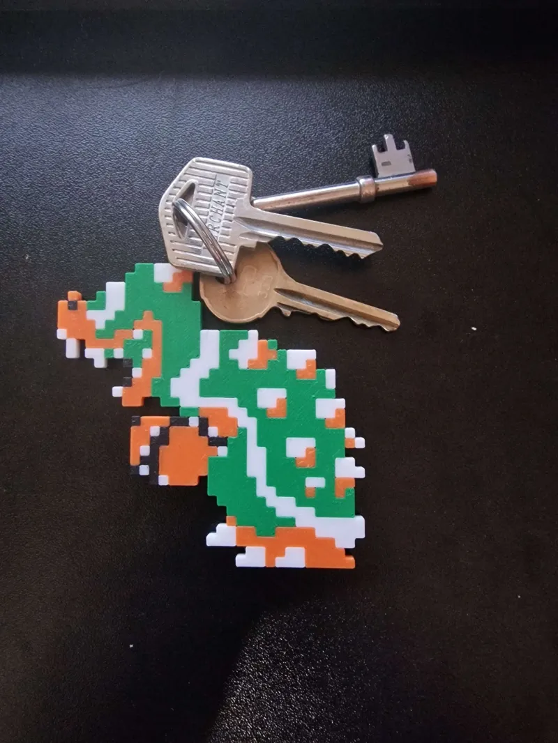 8-Bit Bowser Keychain