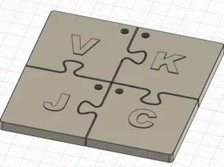 Keychain puzzle 4 people