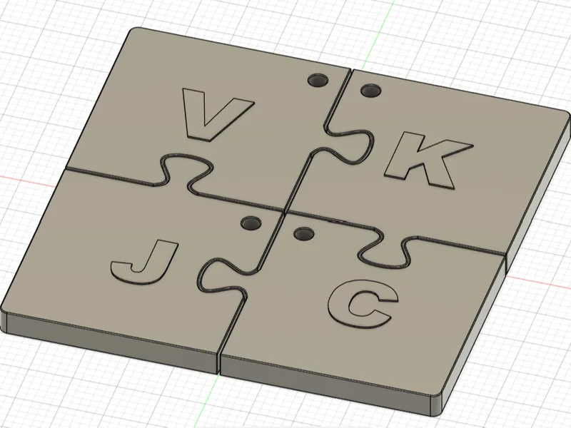 Keychain puzzle 4 people