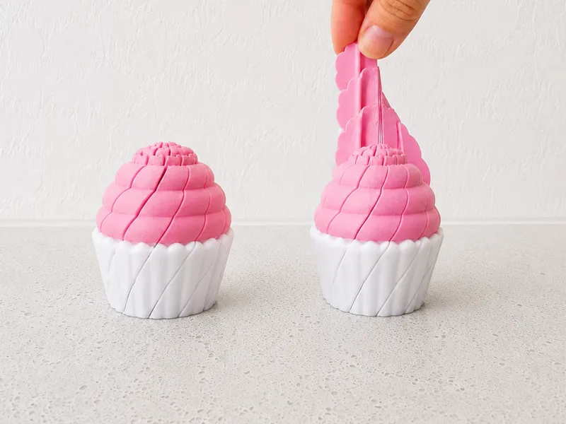 Cupcake Twisty Fidget | Print in Place Twist Toy