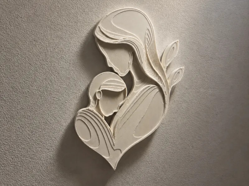 Mother & Child Wall Art – Minimalist Decor