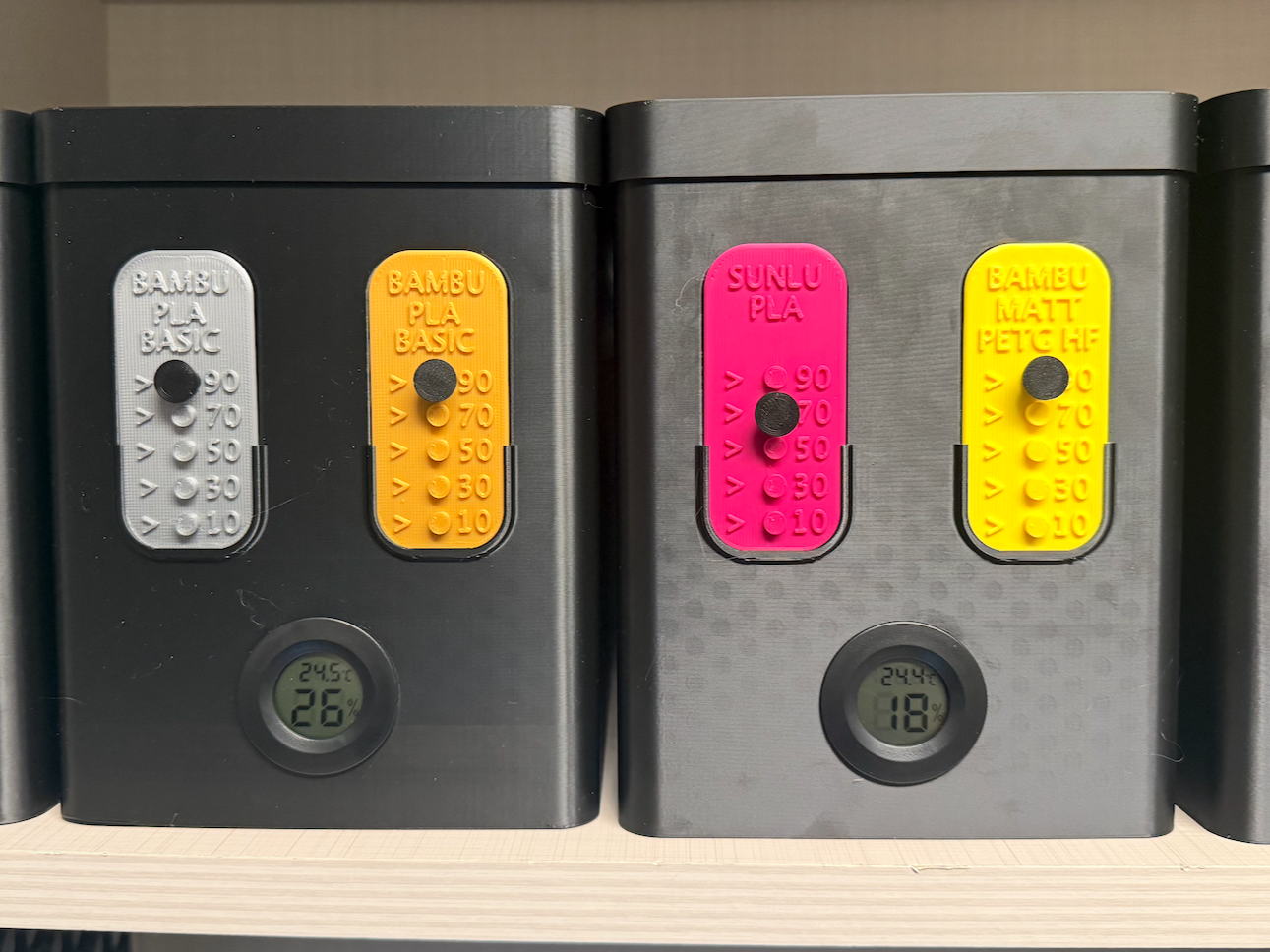 Holy Grail Filament Samples with Level Indicator