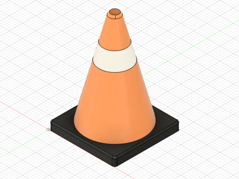 CyberBrick Traffic Cone Model