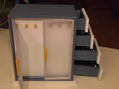 Cabinet with Storage Drawers and Necklaces